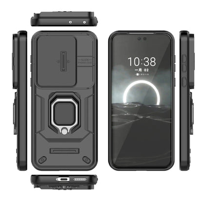 For Huawei Pura 70 Pro / Pura 70 Pro+ Sliding Camshield TPU + PC Shockproof Phone Case with Holder(Black) - Huawei Cases by PMC Jewellery | Online Shopping South Africa | PMC Jewellery | Buy Now Pay Later Mobicred