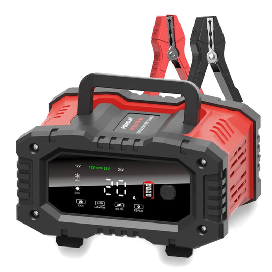 FOXSUR 12V / 24V 20A 300W Portable Motorcycle Car Smart Battery Charger(AU Plug) - Battery Charger by FOXSUR | Online Shopping South Africa | PMC Jewellery | Buy Now Pay Later Mobicred