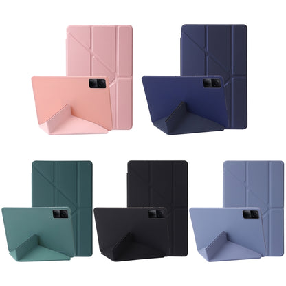 For Xiaomi Redmi Pad SE Deformation Silicone Leather Tablet Case(Dark Blue) - More Tablet Cases by PMC Jewellery | Online Shopping South Africa | PMC Jewellery | Buy Now Pay Later Mobicred