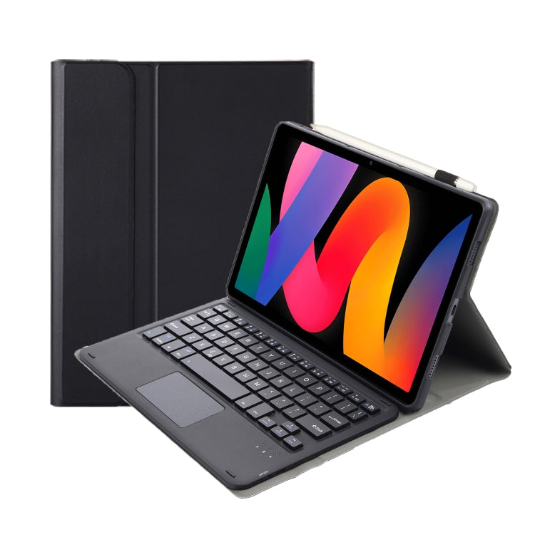 For Xiaomi Redmi Pad SE 11 inch A0N9-A Lambskin Texture Ultra-thin Detachable Bluetooth Keyboard Leather Case with Touchpad(Black) - Others Keyboard by PMC Jewellery | Online Shopping South Africa | PMC Jewellery