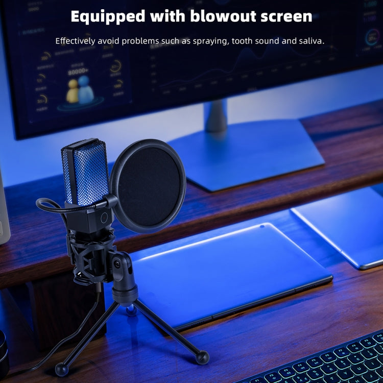 Yanmai X1R E-Sports Gaming Desktop Microphone with RGB Light & Blowout Net - Microphone by Yanmai | Online Shopping South Africa | PMC TechLife | Buy Now Pay Later Mobicred