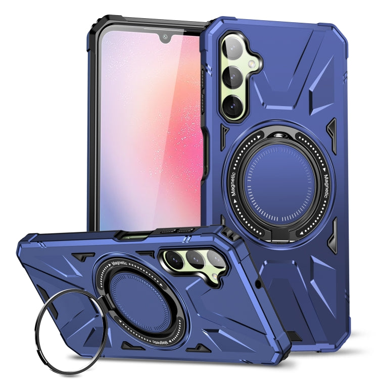 For Samsung Galaxy A54 5G MagSafe Magnetic Shockproof Phone Case with Ring Holder(Navy Blue) - Galaxy Phone Cases by PMC Jewellery | Online Shopping South Africa | PMC Jewellery