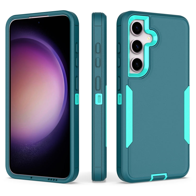 For Samsung Galaxy S25+ / S24+ 5G Magnetic 2 in 1 PC Hybrid TPU Phone Case(Blue+Blue Green) - Galaxy S24+ 5G Cases by PMC Jewellery | Online Shopping South Africa | PMC Jewellery | Buy Now Pay Later Mobicred