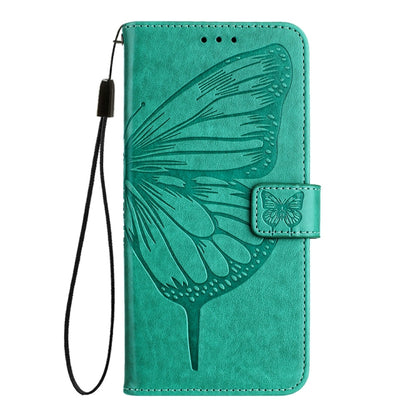 For Huawei Pura 70 Embossed Butterfly Leather Phone Case(Green) - Huawei Cases by PMC Jewellery | Online Shopping South Africa | PMC Jewellery | Buy Now Pay Later Mobicred