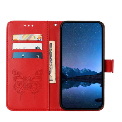 For Huawei Pura 70 Pro Embossed Butterfly Leather Phone Case(Red) - Huawei Cases by PMC Jewellery | Online Shopping South Africa | PMC Jewellery | Buy Now Pay Later Mobicred