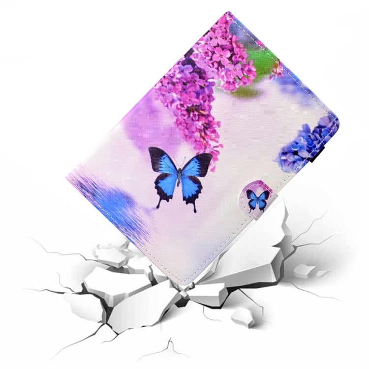 For 10 inch Universal Colored Drawing Stitching Leather Tablet Case(Butterfly) - 10 - 11 inch by PMC TechLife | Online Shopping South Africa | PMC TechLife | Buy Now Pay Later Mobicred