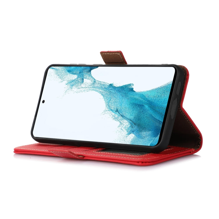 For Google Pixel 9 Pro Side-Magnetic TJ Genuine Leather RFID Phone Case(Red) - Google Cases by PMC TechLife | Online Shopping South Africa | PMC TechLife | Buy Now Pay Later Mobicred