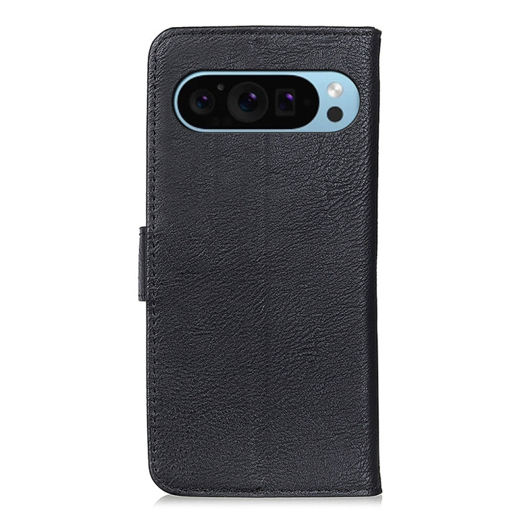 For Google Pixel 9 KHAZNEH Cowhide Texture Horizontal Flip Leather Phone Case(Black) - Google Cases by PMC Jewellery | Online Shopping South Africa | PMC Jewellery | Buy Now Pay Later Mobicred