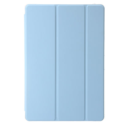 For Samsung Galaxy Tab S9+ 3-Fold Clear Acrylic Leather Tablet Case(Ice Blue) - Galaxy Tab S9+ Cases by PMC Jewellery | Online Shopping South Africa | PMC Jewellery | Buy Now Pay Later Mobicred