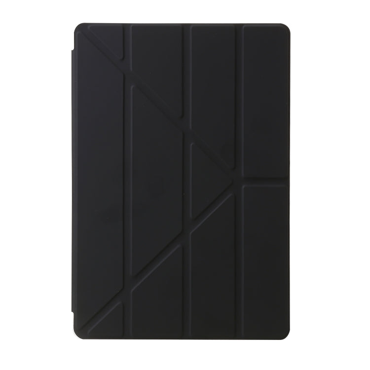 For Samsung Galaxy Tab S10+ / S9+ Clear Acrylic Deformation Leather Tablet Case(Black) - Tab S10+ Cases by PMC Jewellery | Online Shopping South Africa | PMC Jewellery | Buy Now Pay Later Mobicred