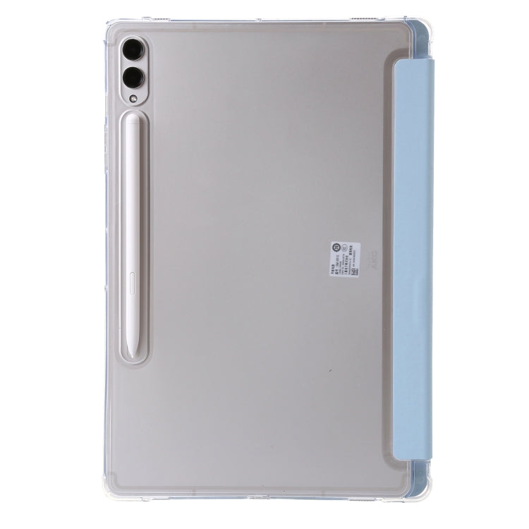 For Samsung Galaxy Tab S9 FE+ Clear Acrylic Deformation Leather Tablet Case(Ice Blue) - Galaxy Tab S9 FE+ by PMC Jewellery | Online Shopping South Africa | PMC Jewellery | Buy Now Pay Later Mobicred