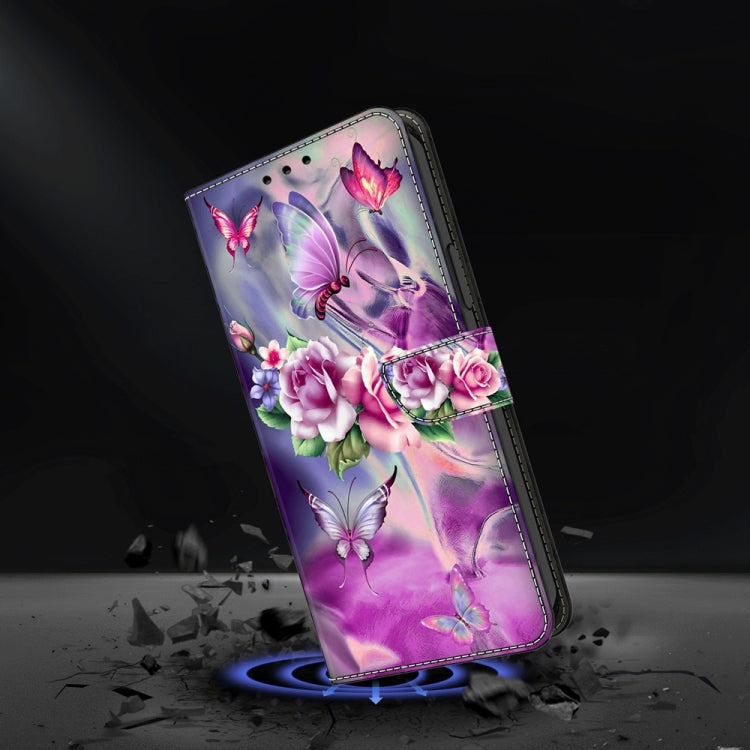 For Motorola Moto G54 Crystal 3D Shockproof Protective Leather Phone Case(Butterfly) - Motorola Cases by PMC TechLife | Online Shopping South Africa | PMC TechLife | Buy Now Pay Later Mobicred