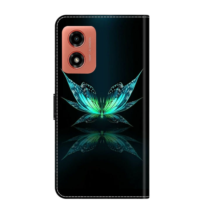For Motorola Moto G04 Crystal 3D Shockproof Protective Leather Phone Case(Reflection Dutterfly) - Motorola Cases by PMC TechLife | Online Shopping South Africa | PMC TechLife | Buy Now Pay Later Mobicred