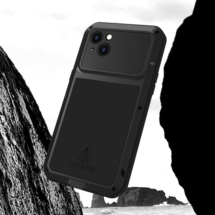 For iPhone 15 Plus LOVE MEI Metal Shockproof Life Waterproof Dustproof Phone Case(Red) - free shipping - PMC TechLife - Order now!