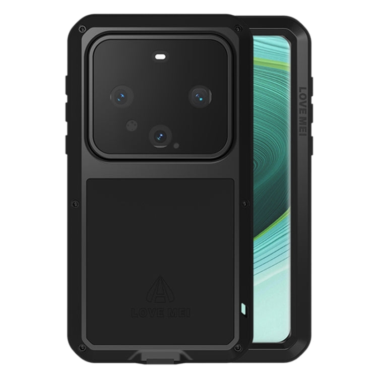 For Huawei Mate 60 Pro / 60 Pro+ LOVE MEI Metal Shockproof Life Waterproof Dustproof Phone Case(Black) - Huawei Cases by LOVE MEI | Online Shopping South Africa | PMC Jewellery