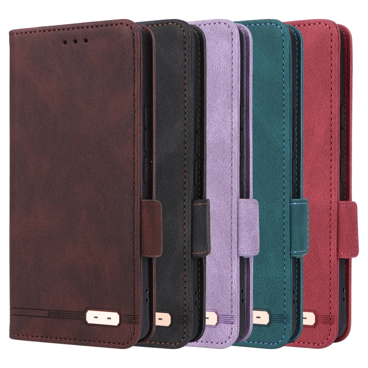 For Sony Xperia 10 VI 2024 Magnetic Clasp Leather Phone Case(Brown) - Sony Cases by PMC Jewellery | Online Shopping South Africa | PMC Jewellery | Buy Now Pay Later Mobicred