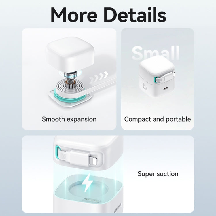 USAMS US-CC203 SMF Series PD35W Dual Type-C Port GaN Fast Charger, US Plug(White) - USB Charger by USAMS | Online Shopping South Africa | PMC Jewellery | Buy Now Pay Later Mobicred