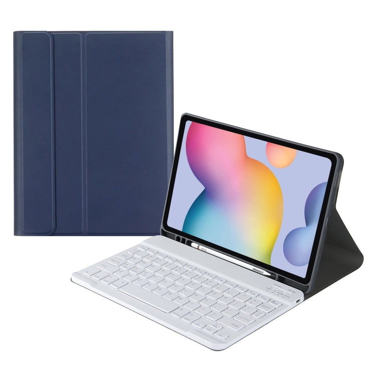 For Samsung Galaxy Tab S9 FE Square Cap Bluetooth Keyboard Leather Case with Pen Slot(Light Blue) - free shipping - PMC TechLife - Order now!