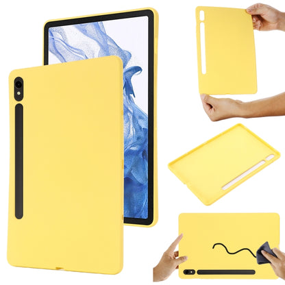 For Samsung Galaxy Tab S9 FE Pure Color Liquid Silicone Shockproof Tablet Case(Yellow) - Galaxy Tab S9 FE by PMC Jewellery | Online Shopping South Africa | PMC Jewellery | Buy Now Pay Later Mobicred