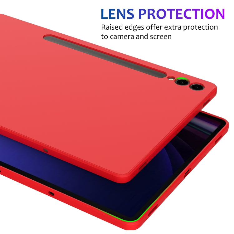 For Samsung Galaxy Tab S9+ Pure Color Liquid Silicone Shockproof Tablet Case(Red) - Galaxy Tab S9+ Cases by PMC Jewellery | Online Shopping South Africa | PMC Jewellery