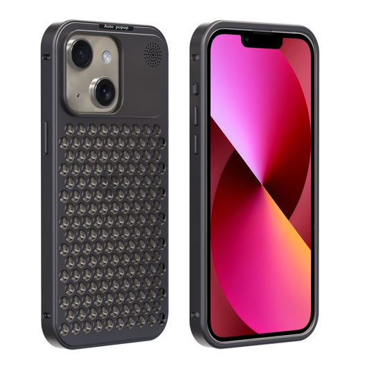 For iPhone 13 R-JUST RJ58 Aromatherapy Metal Cooling Phone Case(Grey) - iPhone 13 Cases by R-JUST | Online Shopping South Africa | PMC Jewellery