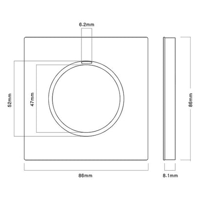 86mm Gray Aluminum Wire Drawing LED Switch Panel, Style:TV-Telephone socket - Switch by PMC Jewellery | Online Shopping South Africa | PMC Jewellery | Buy Now Pay Later Mobicred