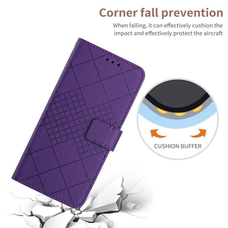 For Google Pixel 9 Rhombic Grid Texture Leather Phone Case(Purple) - Google Cases by PMC Jewellery | Online Shopping South Africa | PMC Jewellery | Buy Now Pay Later Mobicred