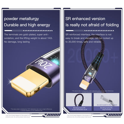 TOTU BT-018 Ming Series 3A USB to 8 Pin Fast Charging Data Cable, Length:1.5m(Purple) - Normal Style Cable by TOTUDESIGN | Online Shopping South Africa | PMC Jewellery | Buy Now Pay Later Mobicred