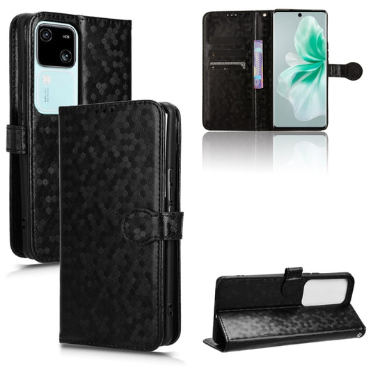 For vivo S18 5G / V30 5G Honeycomb Dot Texture Leather Phone Case(Black) - S18 Cases by PMC Jewellery | Online Shopping South Africa | PMC Jewellery | Buy Now Pay Later Mobicred