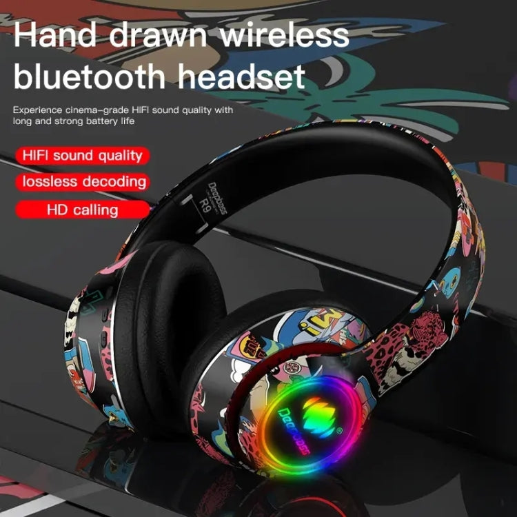 L750 3 in 1 RGB Graffiti Pattern Wireless Gaming Noise Reduction Headset(Black) - Headset & Headphone by PMC Jewellery | Online Shopping South Africa | PMC Jewellery