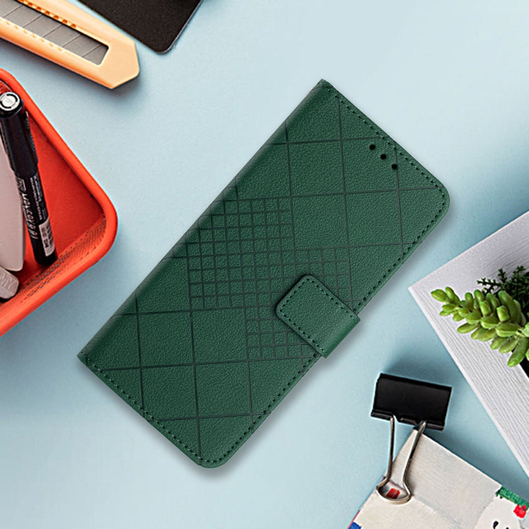 For Motorola Edge 5G 2024 Rhombic Grid Texture Leather Phone Case(Green) - free shipping - PMC Jewellery - Order now!
