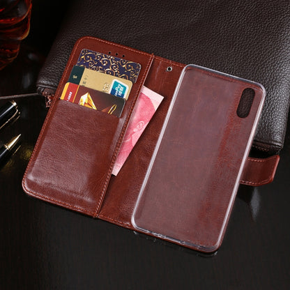 For TP-Link Neffos C9s idewei Crazy Horse Texture Horizontal Flip Leather Case with Holder & Card Slots & Wallet(Brown) - More Brand by idewei | Online Shopping South Africa | PMC Jewellery | Buy Now Pay Later Mobicred