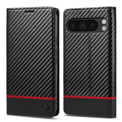 For Google Pixel 9 LC.IMEEKE Carbon Fiber Leather Phone Case(Horizontal Black) - Google Cases by LC.IMEEKE | Online Shopping South Africa | PMC Jewellery | Buy Now Pay Later Mobicred