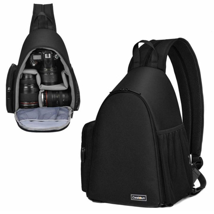 Cwatcun D17 Camera Shoulder Crossbody Backpack(Black) - free shipping - PMC TechLife - Order now!