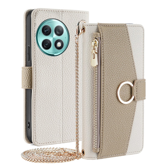 For OnePlus Ace 2 Pro Crossbody Litchi Texture Leather Phone Case(White) - OnePlus Cases by PMC Jewellery | Online Shopping South Africa | PMC Jewellery | Buy Now Pay Later Mobicred