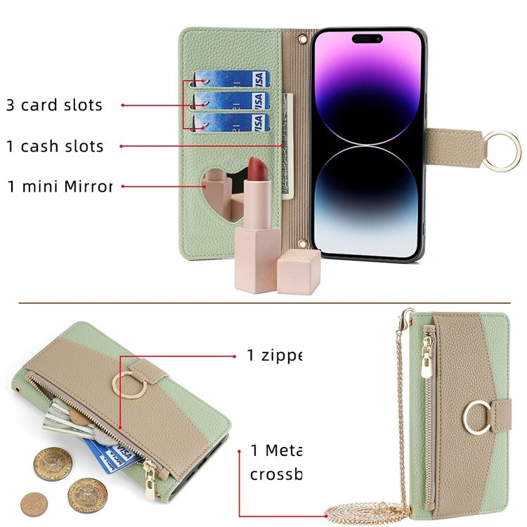 For Tecno Pova 5 Pro Crossbody Litchi Texture Leather Phone Case(Green) - Tecno Cases by PMC TechLife | Online Shopping South Africa | PMC TechLife | Buy Now Pay Later Mobicred