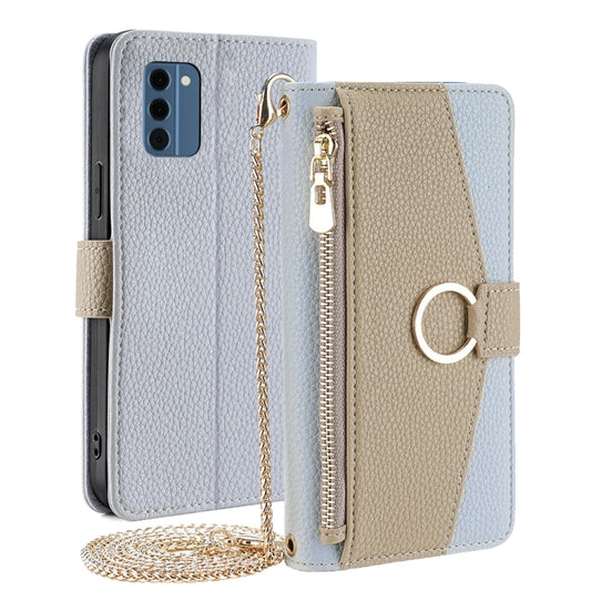 For Nokia C300 4G Crossbody Litchi Texture Leather Phone Case(Blue) - Nokia Cases by PMC Jewellery | Online Shopping South Africa | PMC Jewellery | Buy Now Pay Later Mobicred