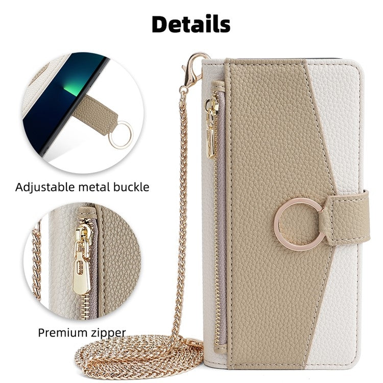 For Nokia C12 Crossbody Litchi Texture Leather Phone Case(White) - Nokia Cases by PMC TechLife | Online Shopping South Africa | PMC TechLife | Buy Now Pay Later Mobicred