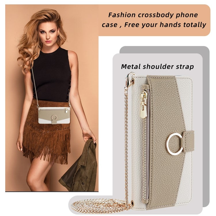 For Nokia C12 Crossbody Litchi Texture Leather Phone Case(White) - Nokia Cases by PMC TechLife | Online Shopping South Africa | PMC TechLife | Buy Now Pay Later Mobicred