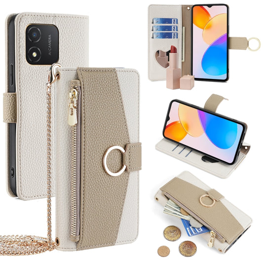 For Honor X5 4G Crossbody Litchi Texture Leather Phone Case(White) - Honor Cases by PMC Jewellery | Online Shopping South Africa | PMC Jewellery | Buy Now Pay Later Mobicred