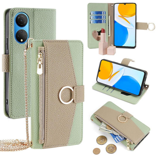 For Honor X7 4G Crossbody Litchi Texture Leather Phone Case(Green) - Honor Cases by PMC Jewellery | Online Shopping South Africa | PMC Jewellery | Buy Now Pay Later Mobicred