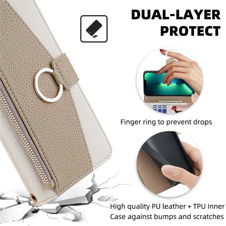 For Samsung Galaxy S24 Ultra 5G Crossbody Litchi Texture Leather Phone Case(White) - Galaxy S24 Ultra 5G Cases by PMC Jewellery | Online Shopping South Africa | PMC Jewellery | Buy Now Pay Later Mobicred