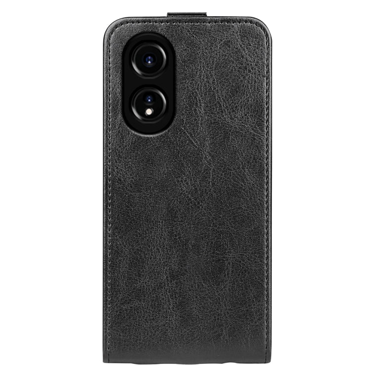 For OPPO A58 4G R64 Texture Single Vertical Flip Leather Phone Case(Black) - OPPO Cases by PMC TechLife | Online Shopping South Africa | PMC TechLife | Buy Now Pay Later Mobicred