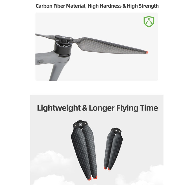 For DJI Air 3 Sunnylife 8747F Carbon Fiber Paddle Propeller Wing Blade, Quantity:1 Pair - Others by Sunnylife | Online Shopping South Africa | PMC Jewellery | Buy Now Pay Later Mobicred