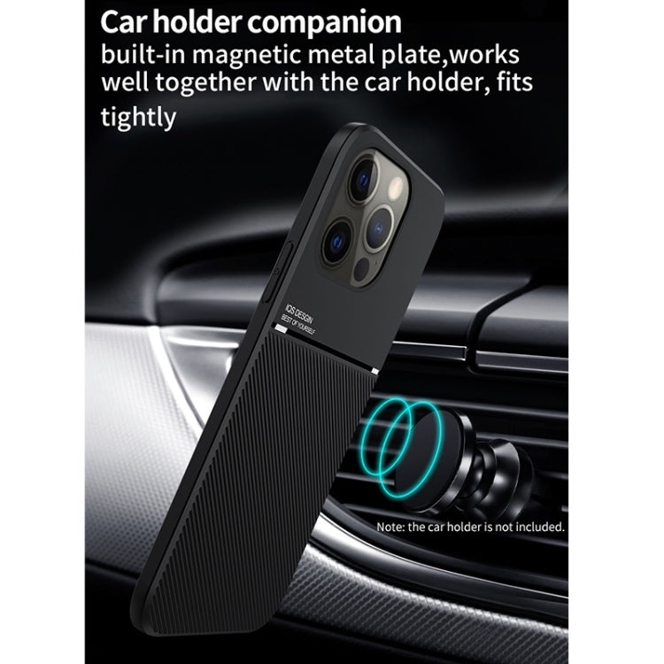 For iPhone 15 Pro Max Classic Tilt Strip Grain Magnetic Shockproof PC + TPU Phone Case(Green) - iPhone 15 Pro Max Cases by PMC TechLife | Online Shopping South Africa | PMC TechLife | Buy Now Pay Later Mobicred