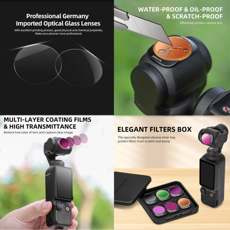 For DJI OSMO Pocket 3 Sunnylife Camera Lens Filter, Filter:4 in 1 ND8/16/32/64PL - Lens Accessories by Sunnylife | Online Shopping South Africa | PMC Jewellery | Buy Now Pay Later Mobicred