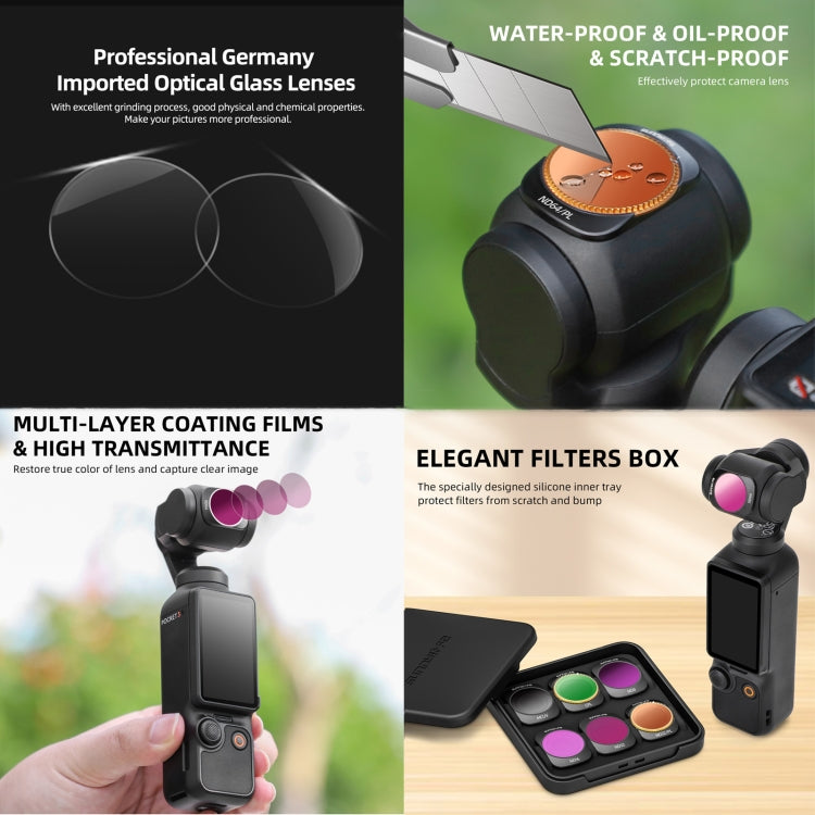 For DJI OSMO Pocket 3 Sunnylife Camera Lens Magnetic Metal Filter, Filter:ND64PL - Lens Accessories by Sunnylife | Online Shopping South Africa | PMC TechLife | Buy Now Pay Later Mobicred