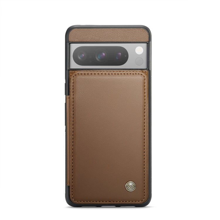 For Google Pixel 8 Pro CaseMe C22 Card Slots Holder RFID Anti-theft Phone Case(Brown) - Google Cases by CaseMe | Online Shopping South Africa | PMC Jewellery | Buy Now Pay Later Mobicred