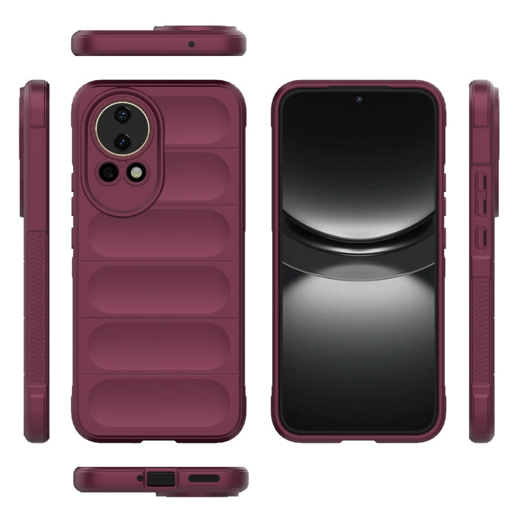 For Huawei nova 12 5G Magic Shield TPU + Flannel Phone Case(Wine Red) - Huawei Cases by PMC TechLife | Online Shopping South Africa | PMC TechLife | Buy Now Pay Later Mobicred