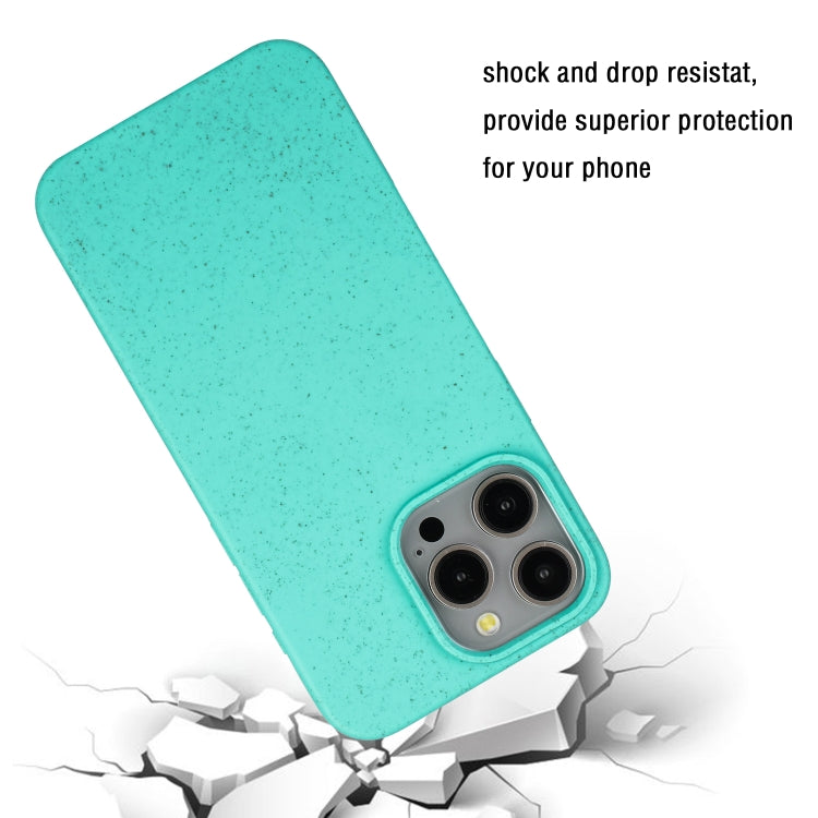 For iPhone 15 Pro Max Wheat MagSafe Magnetic Straw Material + TPU Phone Case(Green) - iPhone 15 Pro Max Cases by PMC Jewellery | Online Shopping South Africa | PMC Jewellery